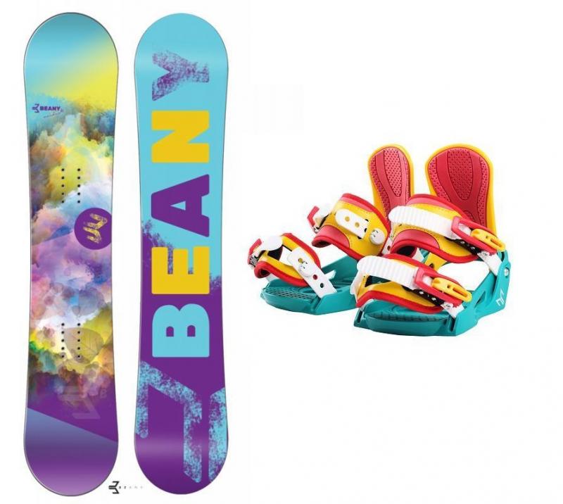 Beany Meadow dívčí snowboard + vázání Beany Junior - 125 cm + S - EU 32-37 (200-235mm)