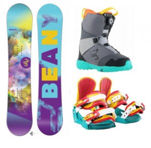 Beany Meadow dívčí snowboard + vázání Beany Junior snowboardové + boty Beany  - 125 cm + S - EU 32-37 (200-235mm)