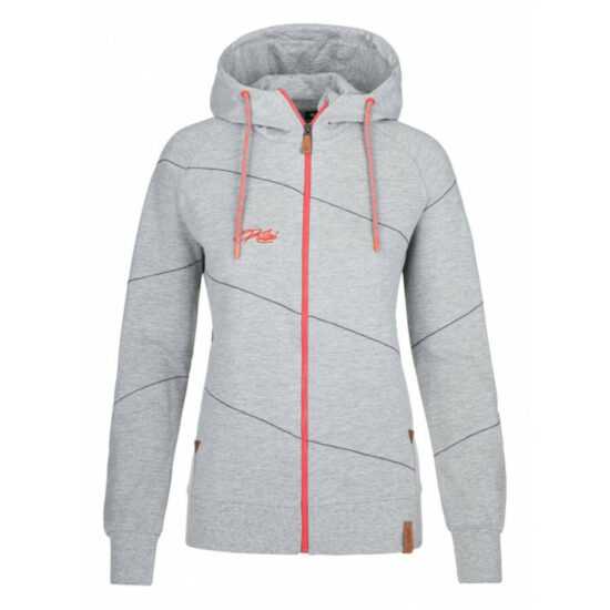 Dámská bavlněná mikina Kilpi KAMILA-W světle šedá