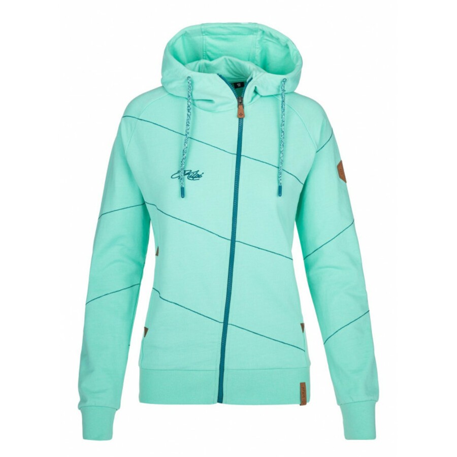 Dámská bavlněná mikina Kilpi KAMILA-W tyrkysová