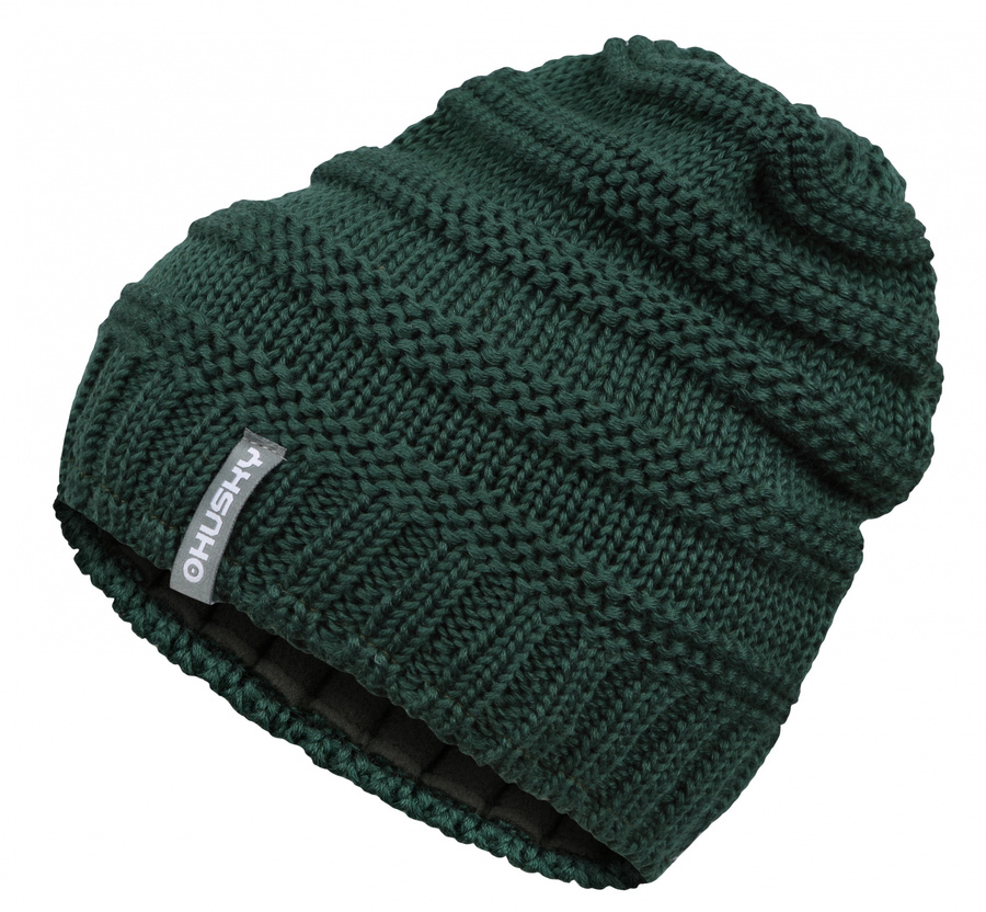Dámská merino čepice Husky Merhat 5 tm. zelená