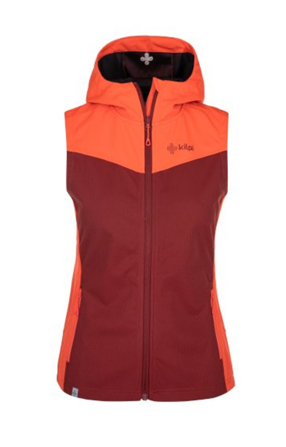 Dámská softshellová vesta Kilpi CORTINA-W tmavě červená