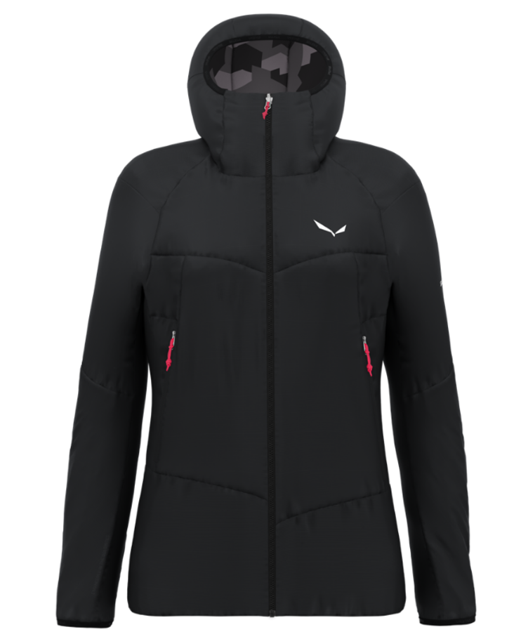 Dámská zimní bunda Salewa Ortles Tirolwool Responsive stretch hooded black out 28248-0910