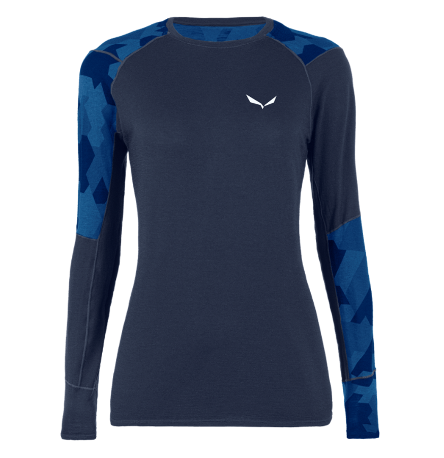 Dámské termo tričko Salewa Cristallo Warm Merino navy blazer 28206-3960