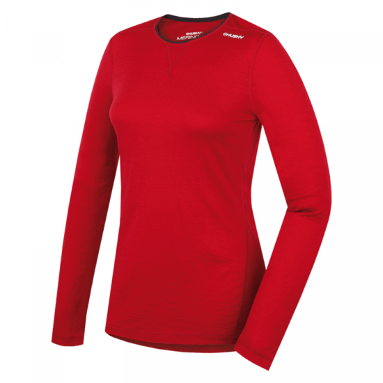 Dámské termo triko dl. rukáv Husky Merino červené