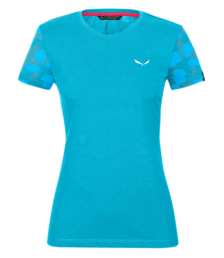Dámské tričko Salewa Camou Sleeve Dry blue danube melange 28260-8989