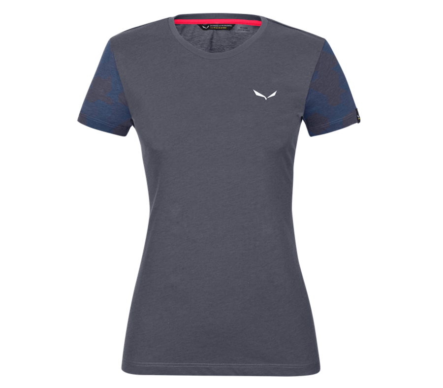 Dámské tričko Salewa Camou Sleeve Dry premium navy melange 28260-3986