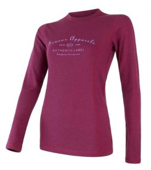 Dámské triko Sensor MERINO DF LABEL lilla 18200020
