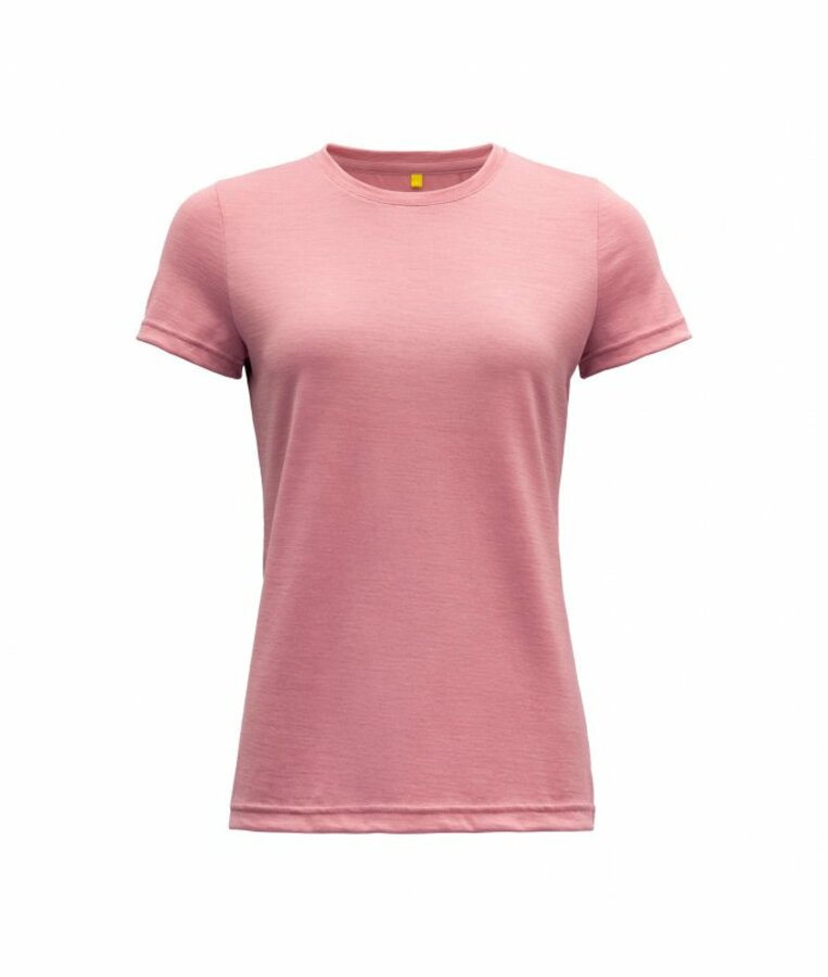 Dámské vlněné tričko s krátkým rukávem Devold Eika GO 180 291 B 172A růžová