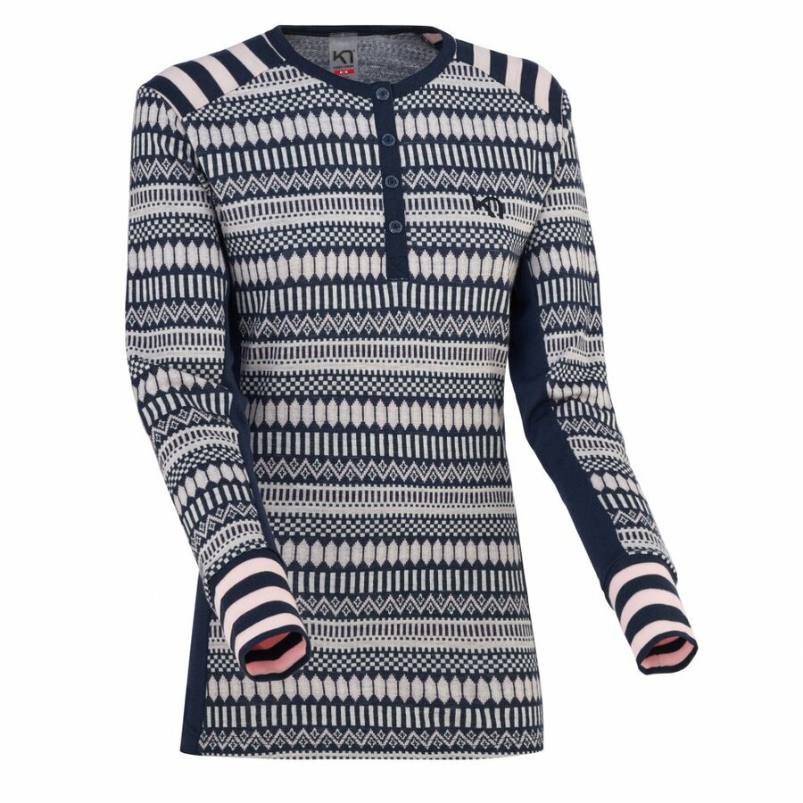 Dámské vlněné triko s dlouhým rukávem Kari Traa Åkle LS modrá