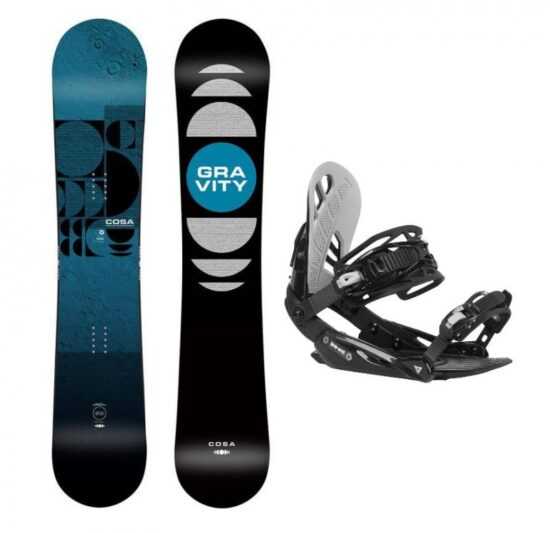 Gravity Cosa 21/22 pánský snowboard + Gravity G1 black/light grey vázání - 151 cm + M (EU 39