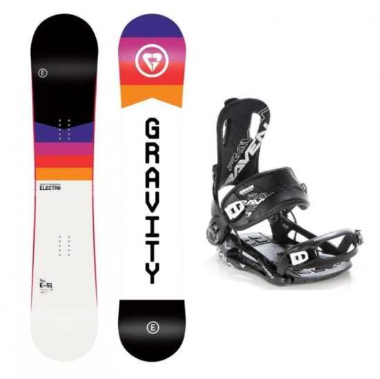 Gravity Electra 20/21 dámský snowboard + Raven FT 270 black vázání - 144 cm + L (EU 42-44)