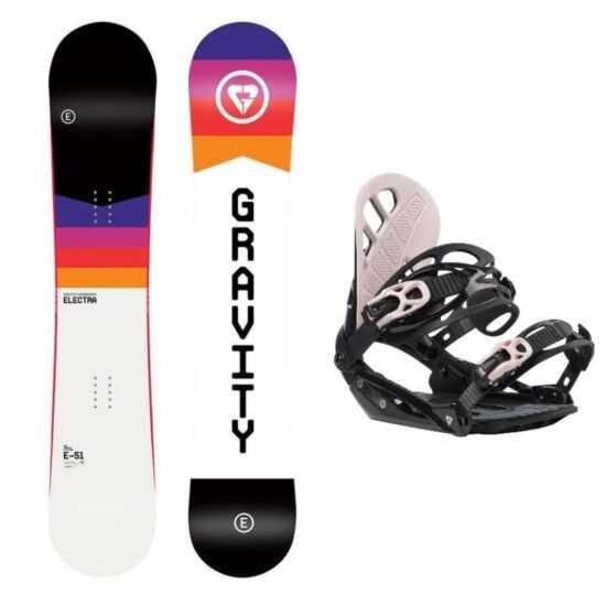 Gravity Electra 21/22 dámský snowboard + Gravity G1 Lady black vázání - 144 cm + L (EU 42