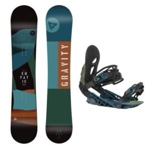 Gravity Empatic 21/22 snowboard + Gravity G2 black/blue/olive vázání + nářadí zdarma - 148 cm + M (EU 39