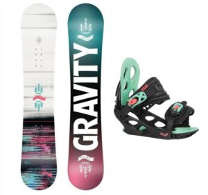Gravity Fairy 21/22 dětský snowboard + Gravity G1 Jr black/pink/teal vázání - 130 cm + S (EU 32-37)