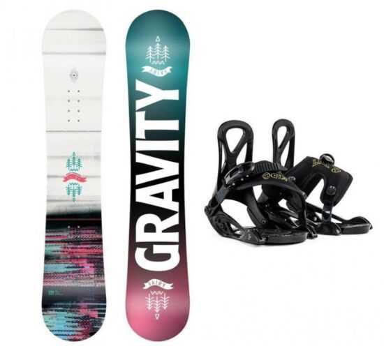 Gravity Fairy mini 21/22 dětský snowboard + Beany Kido dětské vázání - 120 cm + EU (EU 25-31)