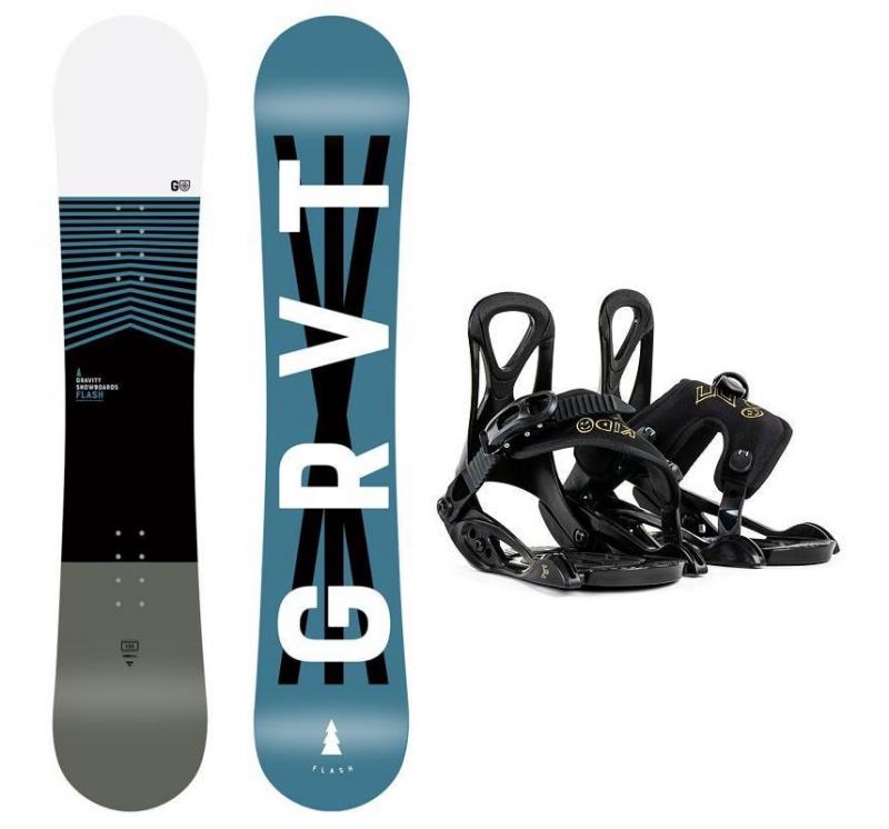 Gravity Flash mini 21/22 dětský snowboard + Beany Kido vázání - 120 cm + EU (EU 25-31)