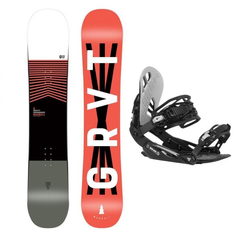 Gravity Madball 21/22 pánský snowboard + Gravity G1 black/light grey vázání + nářadí zdarma - 159 cm + M (EU 39