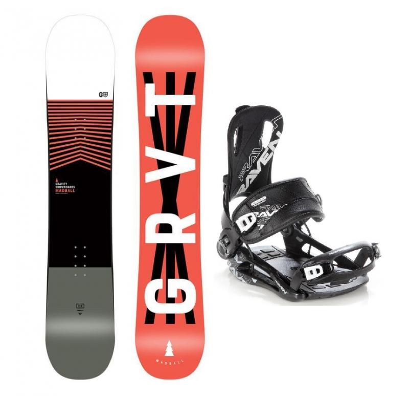 Gravity Madball 21/22 pánský snowboard + Raven Fastec FT 270 black vázání - 159 cm + L (EU 42-44)