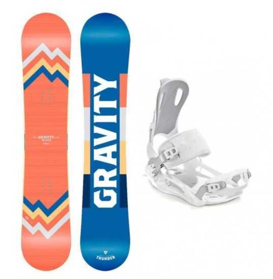 Gravity Thunder 19/20 dámský snowboard + Raven Fastec white vázání - 148 cm + M (EU 39-42)