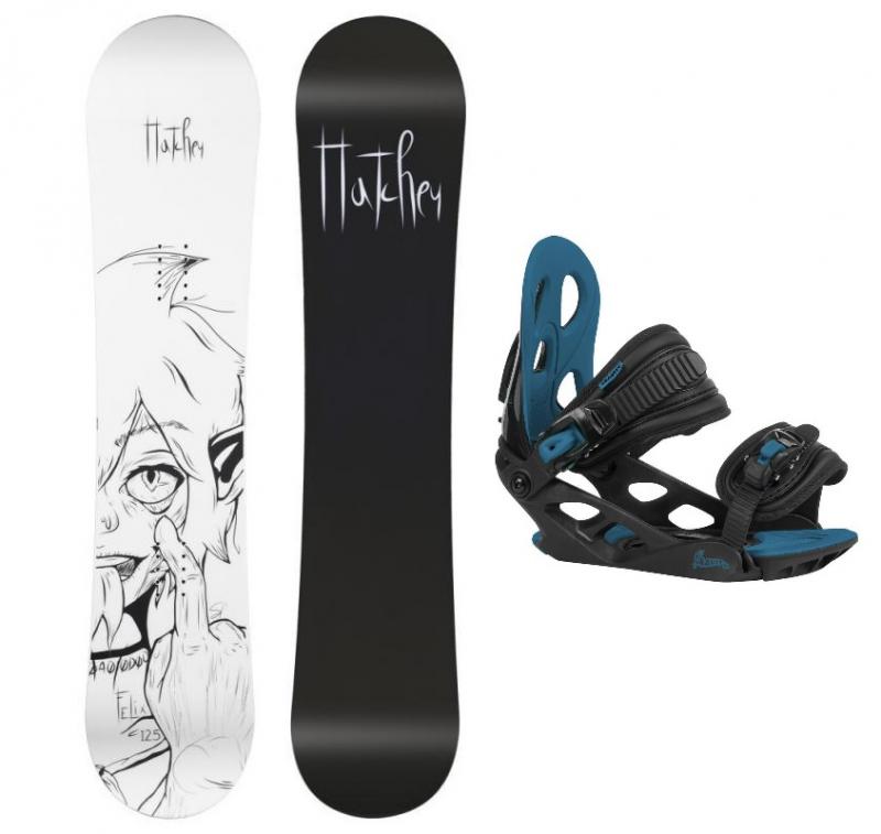 Hatchey Felix juniorský snowboard + Gravity G1 Jr black/blue vázání - 125 cm + S (EU 32-37)
