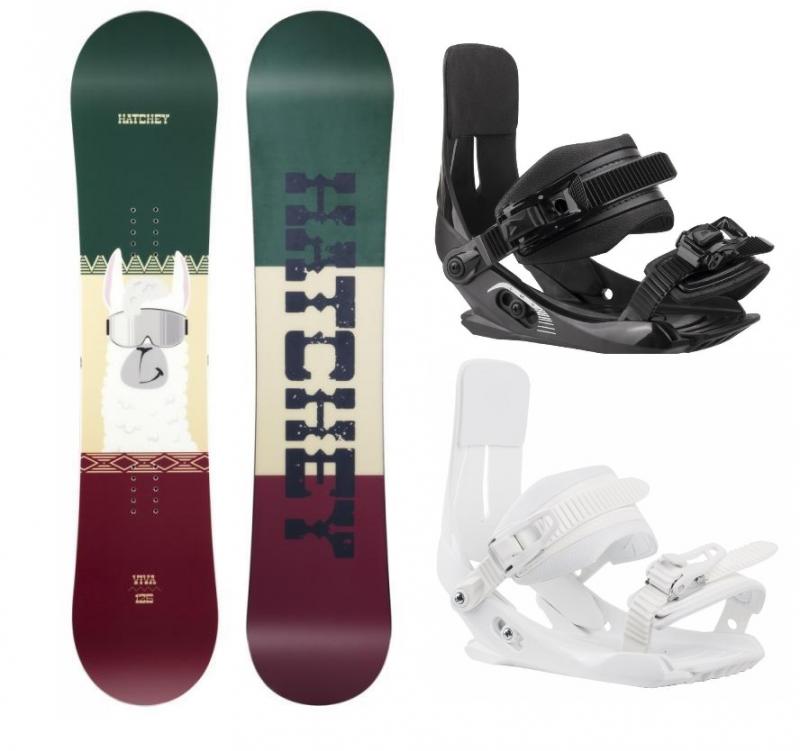 Hatchey Viva dětský snowboard + Sp Junior 180 snb vázání - 125 cm + white XS/S - EU 32-36