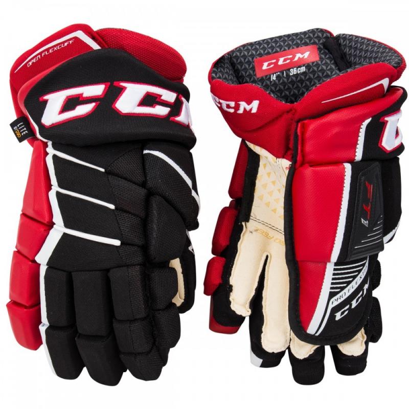 Hokejové rukavice CCM JetSpeed FT1 sr - černá-bílá