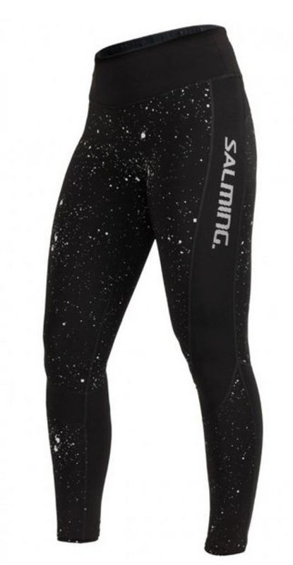 Legíny Salming Split Tights Women Black/ Silver Reflective