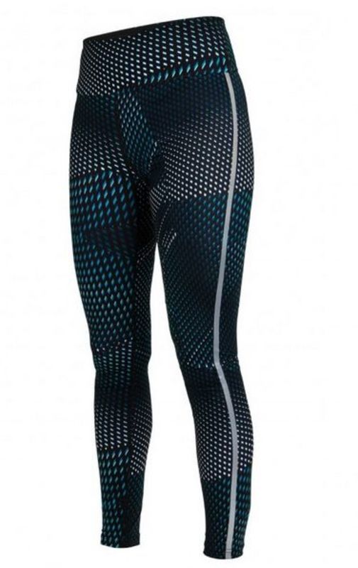 Legíny Salming Split Tights Women Deep Teal AOP