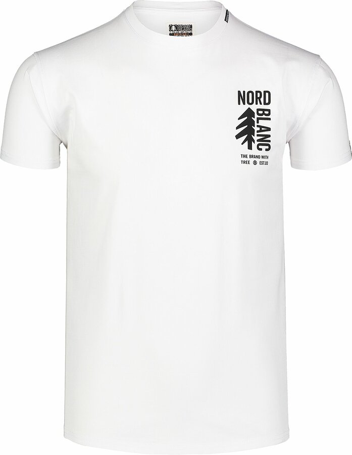Pánské bavlněné triko Nordblanc SARMY bílé NBSMT7390_BLA