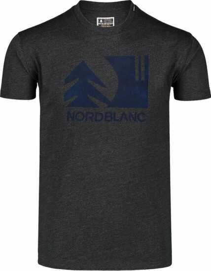 Pánské bavlněné triko Nordblanc TREETOP černé NBSMT7399_CEM