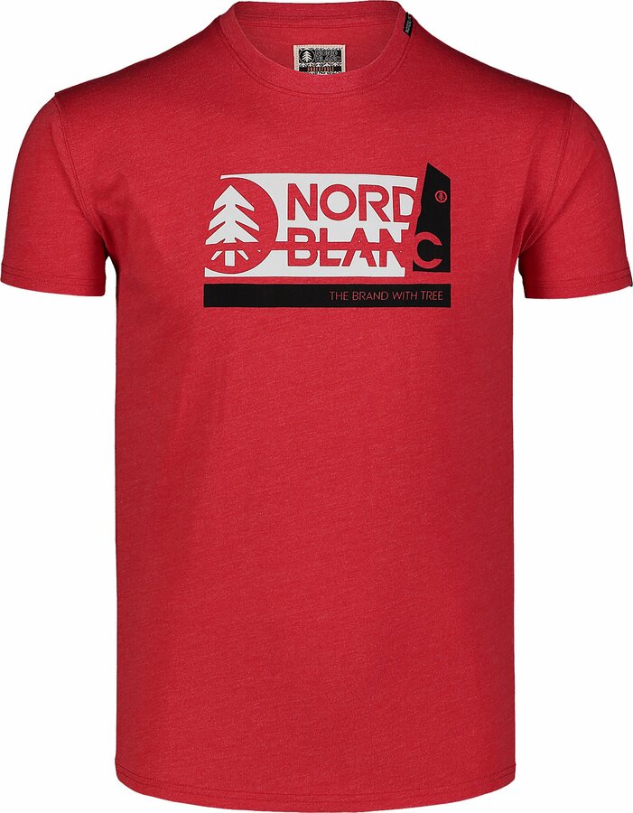 Pánské bavlněné triko Nordblanc WALLON červené NBSMT7391_TCV