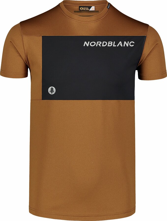 Pánské fitness tričko Nordblanc Grow hnědé NBSMF7460_PUH