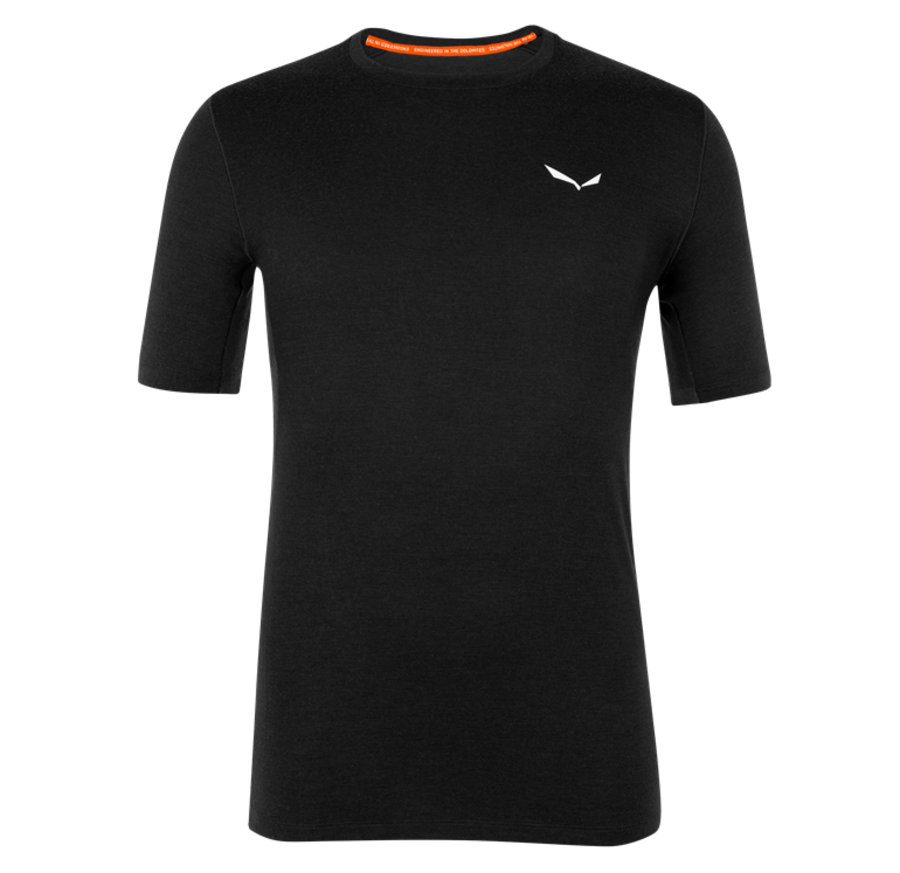 Pánské termo tričko Salewa Cristallo warm merino responsive black out 28207-0910