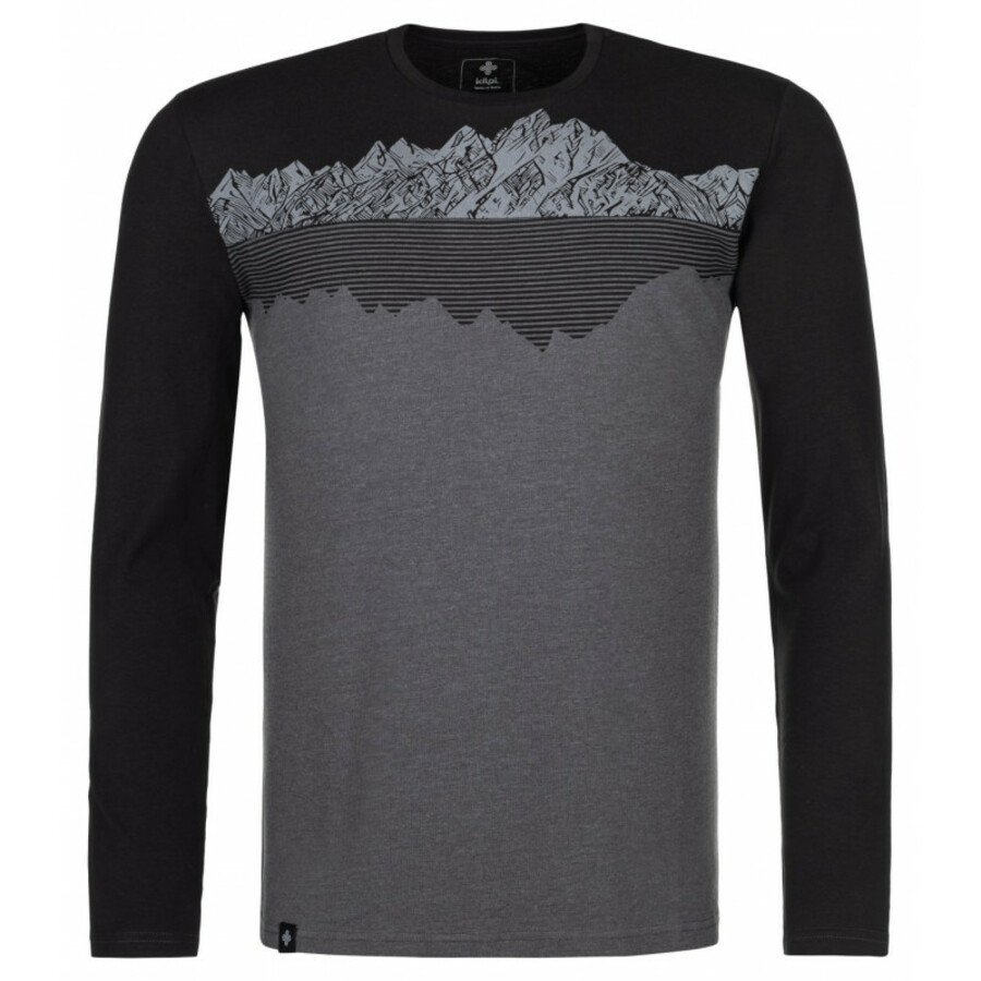 Pánské tričko s dlouhým rukávem Kilpi DRUMON-M tmavě šedá