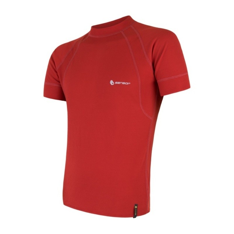 Pánské triko Sensor DOUBLE FACE tm. červená 18200044