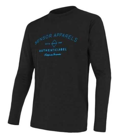 Pánské triko Sensor MERINO ACTIVE PT LABEL černá 18200016