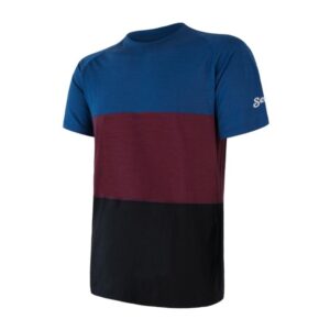 Pánské triko Sensor MERINO AIR PT černá/modrá/vínová 18200013