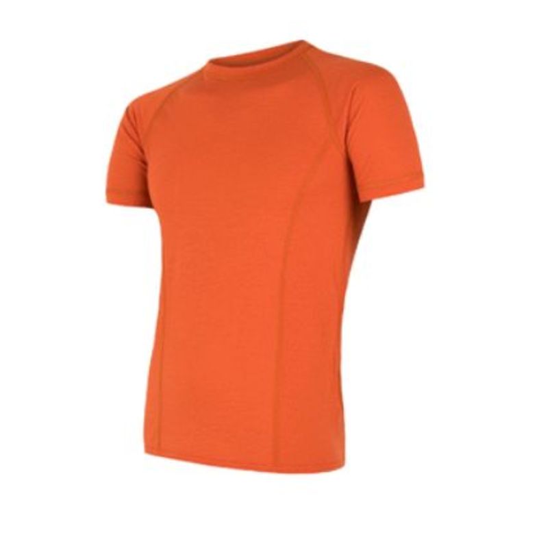 Pánské triko Sensor MERINO AIR PT kr.rukáv tm.oranžová