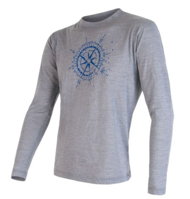 Pánské triko Sensor MERINO WOOL PT KOMPAS šedé 16200099