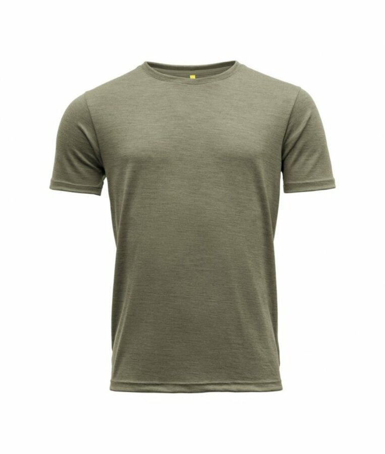 Pánské vlněné tričko s krátkým rukávem Devold Eika GO 181 280 B 404A zelená
