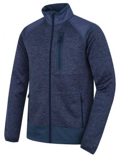 Pánský fleecový svetr na zip Husky Alan M černomodrá/tm. modrá