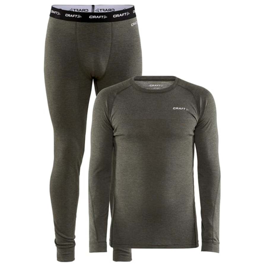 Pánský set CRAFT CORE Wool Merino 1909711-648200 tmavě zelená