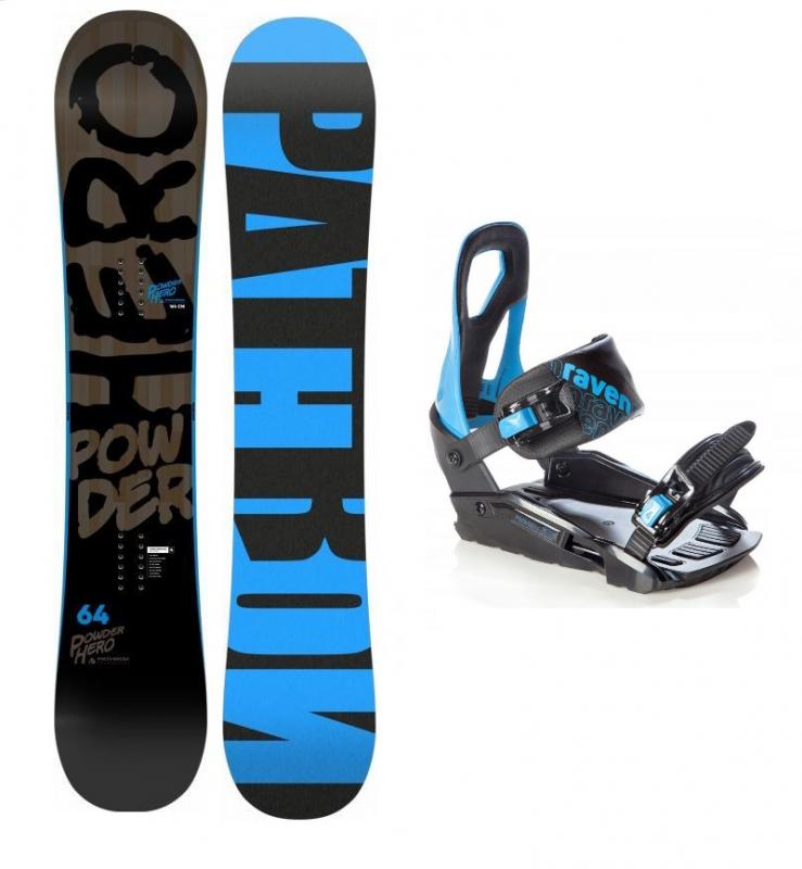 Pathron Powder Hero snowboard + Raven S200 blue vázání - 160 cm mid-wide + S/M (EU 37-41)