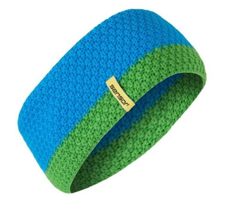 Pletená čelenka Sensor modrá