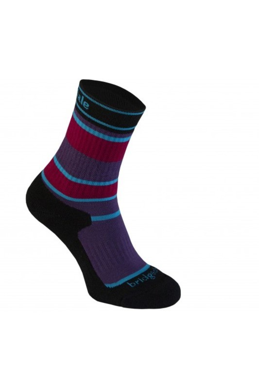 Ponožky BRIDGEDALE MerinoFusion Hiker Junior Purple/Black
