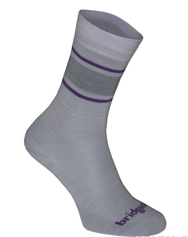 Ponožky Bridgedale Everyday Sock/Liner Merino Endurance Boot Women's lt.grey/purple/065