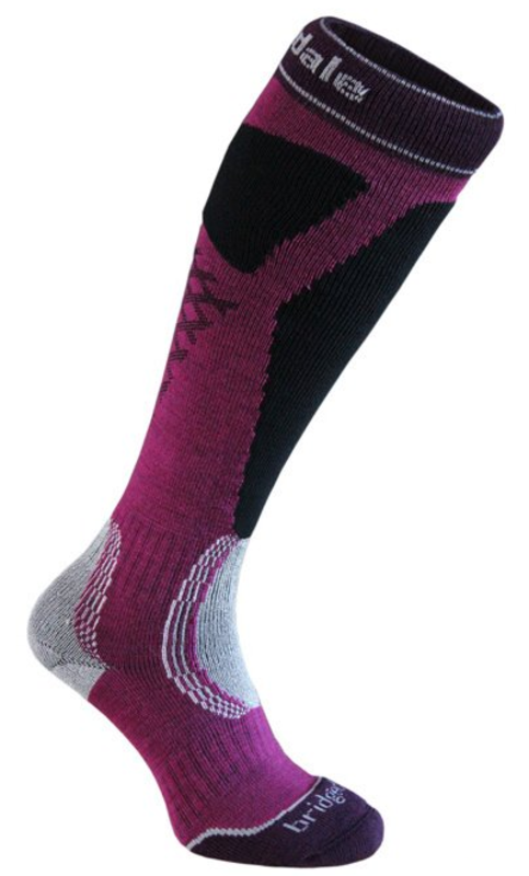 Ponožky Bridgedale Ski Easy On Women's magenta/black/046