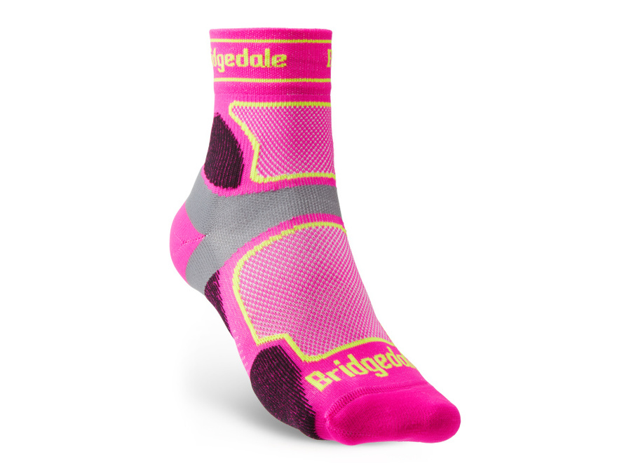 Ponožky Bridgedale TRAIL RUN UL T2 CS 3/4 CREW WOMEN'S Pink/305