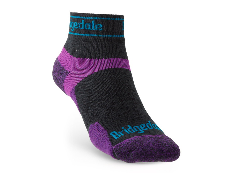 Ponožky Bridgedale TRAIL RUN UL T2 MS LOW Charcoal/purple/260